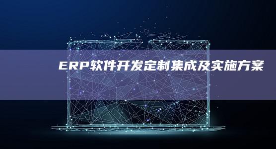 ERP软件开发：定制、集成及实施方案