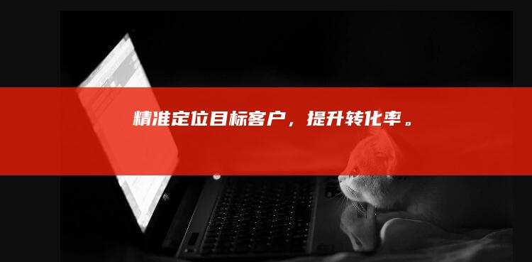 精准定位目标客户，提升转化率。